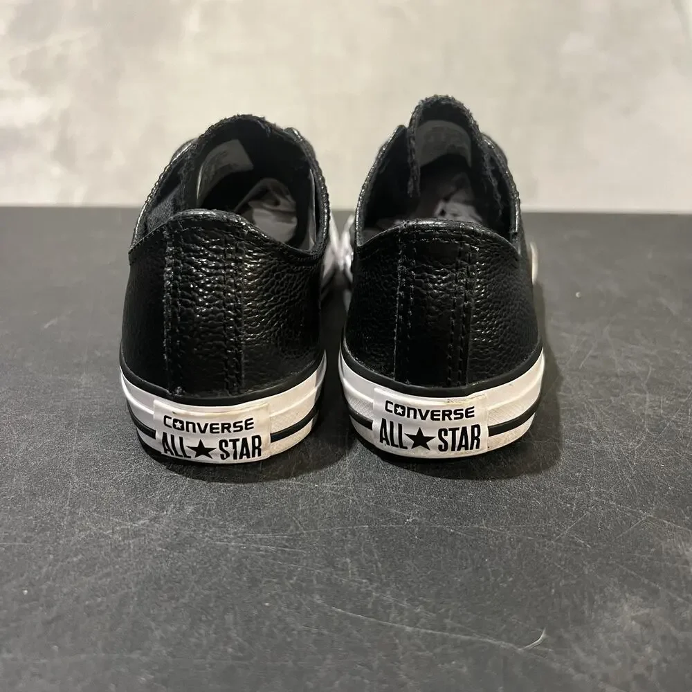 Converse Shoes Youth Size 3Y Black Chuck Taylor All Star Low Leather 353349C